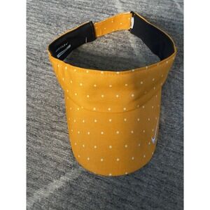 Nike Golf Hat Womens One Size Orange Polka Dot Visor Strapback Lightweight OSFM